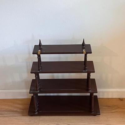 Two Corner Display Shelves w/ Hanging Four Tier Curio Shelf (D-DZ)