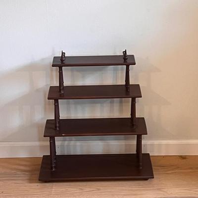 Two Corner Display Shelves w/ Hanging Four Tier Curio Shelf (D-DZ)