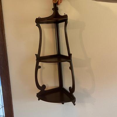 Two Corner Display Shelves w/ Hanging Four Tier Curio Shelf (D-DZ)