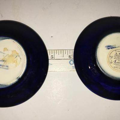 Pair of Moorcroft Pottery Trinket Dishes Coasters