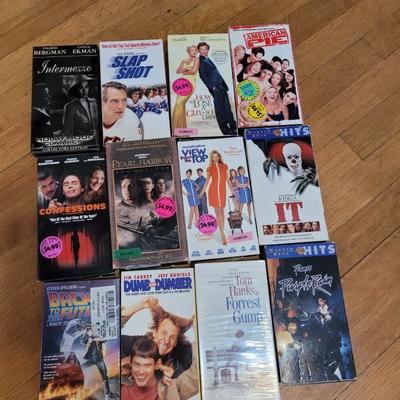 Lot of 12 VHS movies