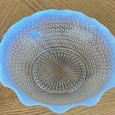 Vintage Hobnail Moonstone Glass Bowl