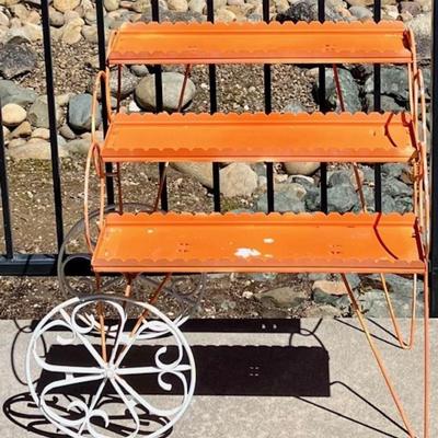 Vintage Metal Plant Cart
