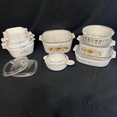 Spice of Life, Blue Cornflower and more Corning Ware Casserole Dishes (DR-MK)