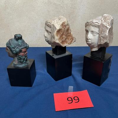 Lot of 3 sculptures