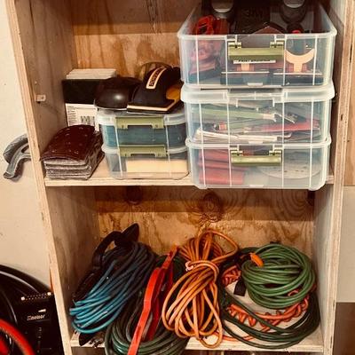 Garage lot- cords and sanding