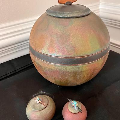 Raku Pottery Vessels by Ann Wallin
