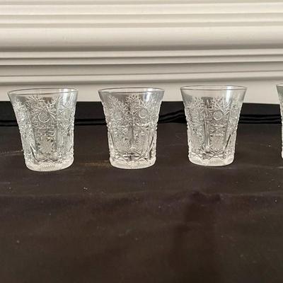 Vintage Czech Crystal Tumblers / Shot Glasses