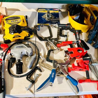 Dremel and Clamp Lot