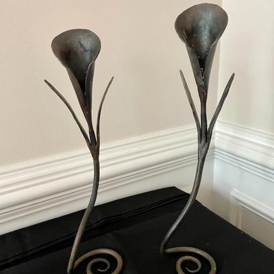 Metal Tulip Candle Holders