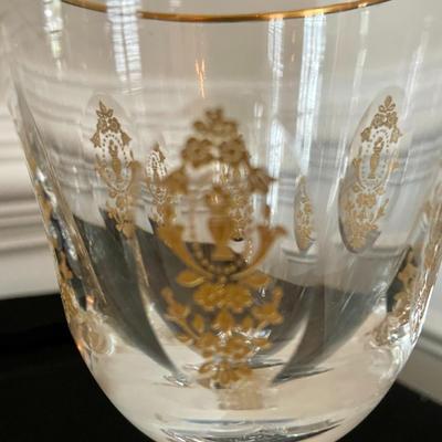 Tiffin Palais Versailles Gold Rimmed Water Goblets