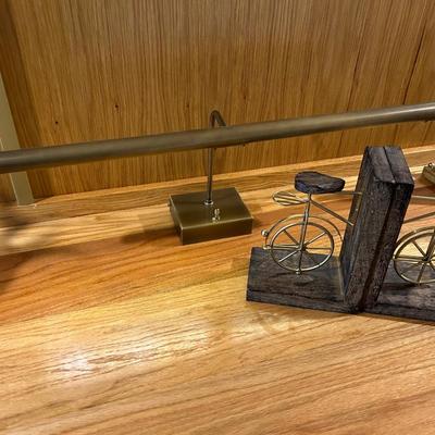 Modern Lamp + Bicycle Book Ends