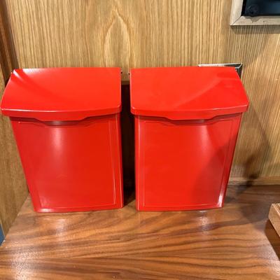 Red Mailbox - Pair