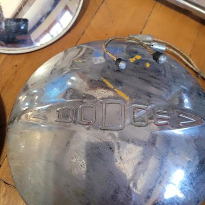 Lot of vintage auto mirrors, spotlights, dome lights