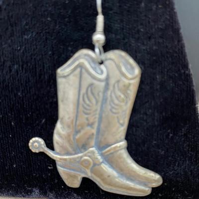 Cowgirl Up ! Hat and Boot pierced earrings