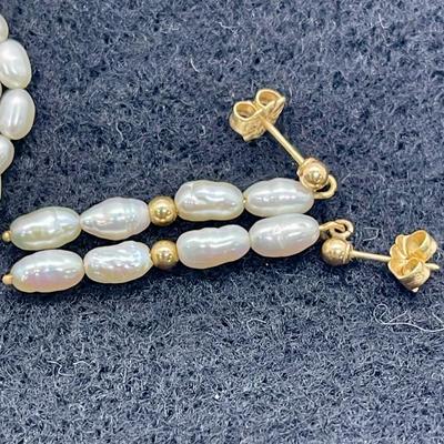 Vintage Jewelry Set - gifted in 1999 - 14K clasps - Freshwater Pearl set, Multi-strand, lot of 4 pieces