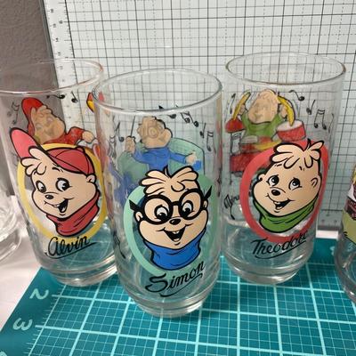 Vintage character drinking glasses