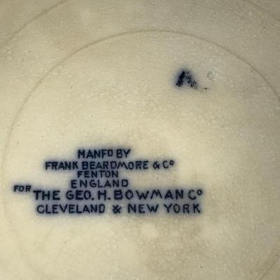 Souvenir Flow Blue Plates Albany NY Atlantic Highlands NJ