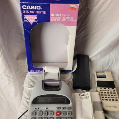 Two vintage printer calculators, both work