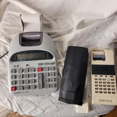 Two vintage printer calculators, both work