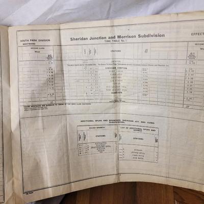 Timetable Colorado and Southern Railway company 1922