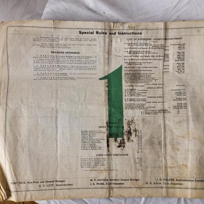 Timetable Colorado and Southern Railway company 1922