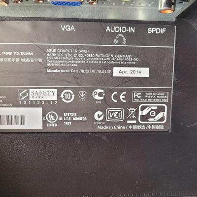 23" Asus monitor with stand, power cord and vga cord