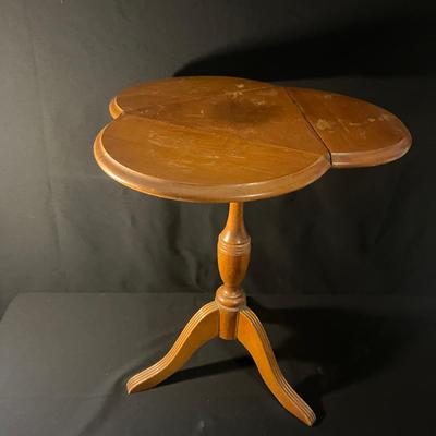 Two Wooden Side Tables Includes Unique Drop Leaf (D-MG)