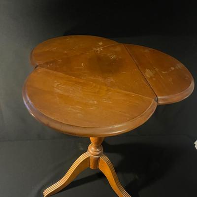 Two Wooden Side Tables Includes Unique Drop Leaf (D-MG)
