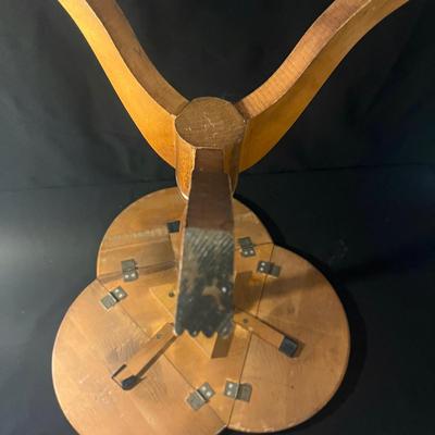 Two Wooden Side Tables Includes Unique Drop Leaf (D-MG)