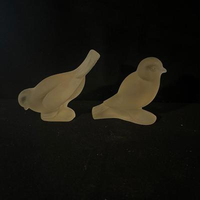 Frosted & Colored Glass Cat Figurines (LR-MG)