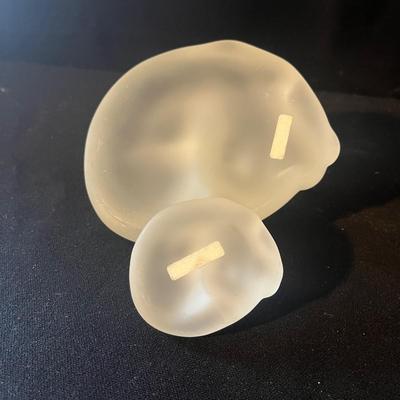 Frosted & Colored Glass Cat Figurines (LR-MG)