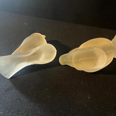 Frosted & Colored Glass Cat Figurines (LR-MG)