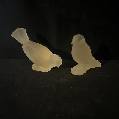 Frosted & Colored Glass Cat Figurines (LR-MG)