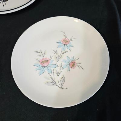 Mountain Wood Stoneware and other Floral Plates (LR-DW)