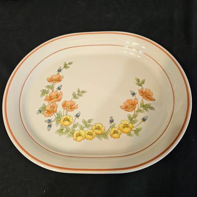 Mountain Wood Stoneware and other Floral Plates (LR-DW)