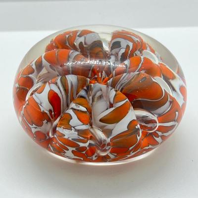 LOT 1K: Trio of St. Clair Glass Paperweights