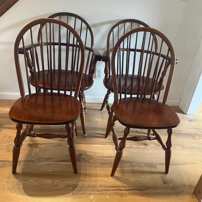 Four Spindle Back Windsor Chairs (LR-MG)