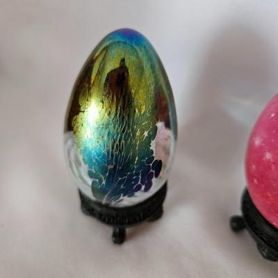Decorative Eggs Made of Stone and Wood (UB-DW)