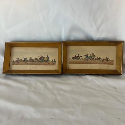 Framed Equestrian & Amish Artwork - Jay McVey, â€˜Off to the racesâ€™ & More (UC-MG)