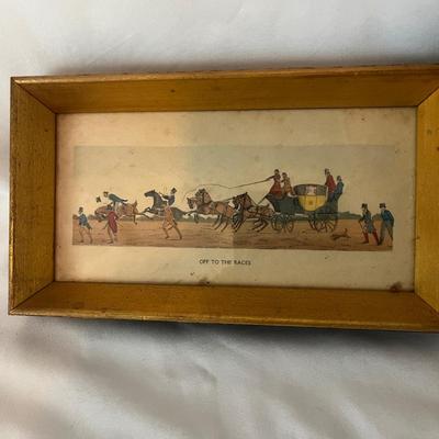 Framed Equestrian & Amish Artwork - Jay McVey, â€˜Off to the racesâ€™ & More (UC-MG)