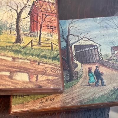 Framed Equestrian & Amish Artwork - Jay McVey, â€˜Off to the racesâ€™ & More (UC-MG)