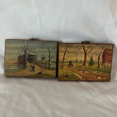Framed Equestrian & Amish Artwork - Jay McVey, â€˜Off to the racesâ€™ & More (UC-MG)