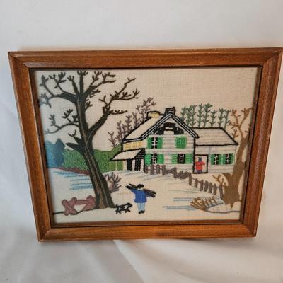 Vintage Framed Fiber Art (UB-DW)