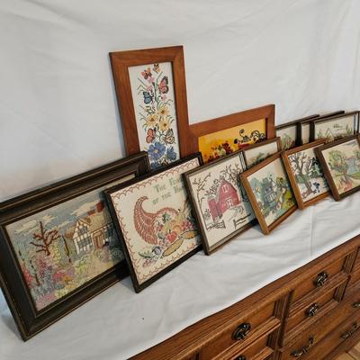 Vintage Framed Fiber Art (UB-DW)