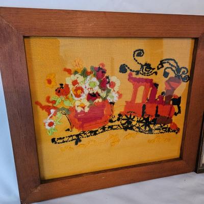 Vintage Framed Fiber Art (UB-DW)