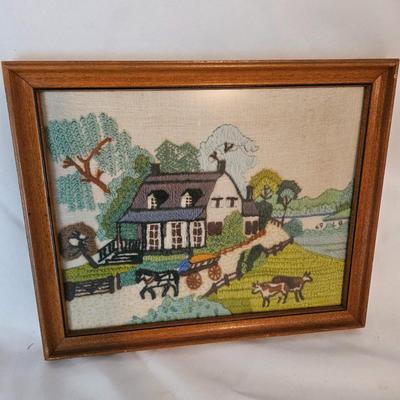 Vintage Framed Fiber Art (UB-DW)