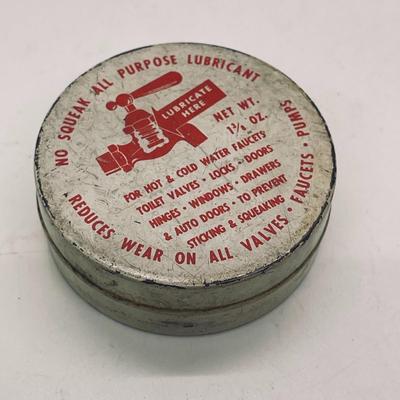 Vintage Can All Purpose Lubricant for p;lumbing fixtures