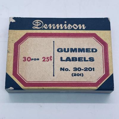 Vintage Dennison Gummed Labels No. 30-201