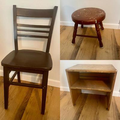 Milking Stool, Chair & Shelf Unit (UC- MG)